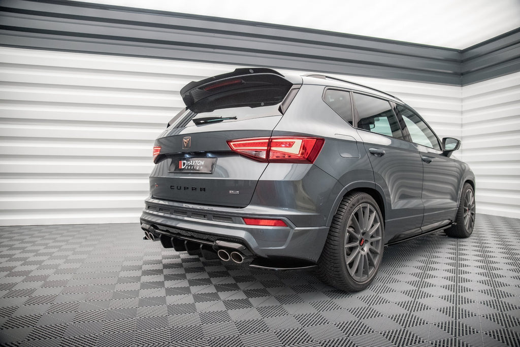 Maxton Design Diffusor Heck Ansatz passend für Cupra Ateca Mk1 / Mk1 Facelift schwarz Hochglanz
