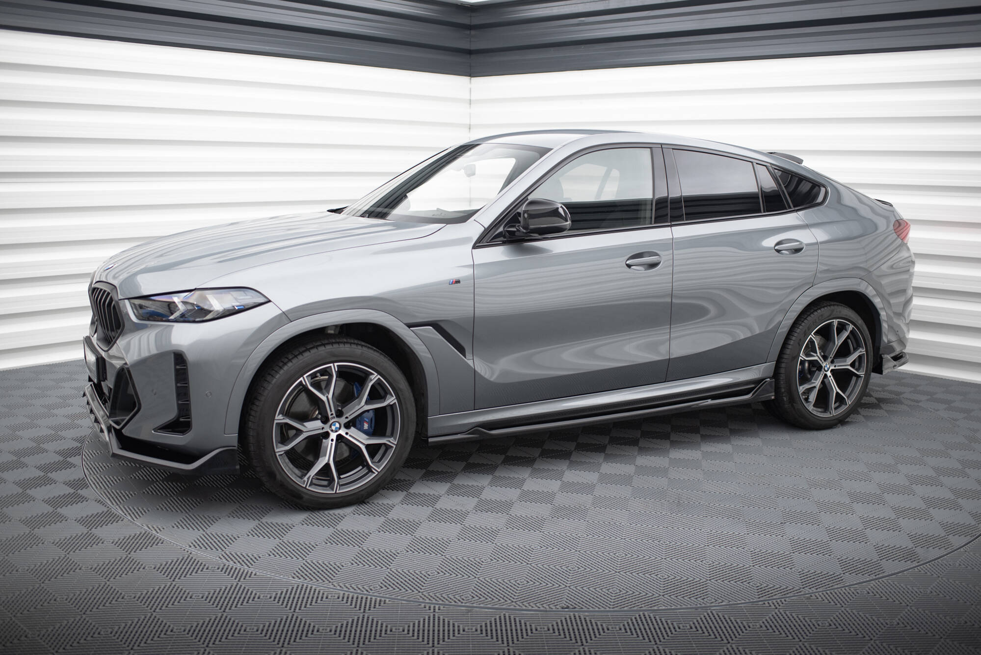 Maxton Design Street+ Seitenschweller Leisten V.2 passend für BMW X6 M-Paket G06 Facelift schwarz Hochglanz