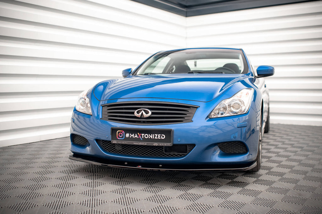 Maxton Design Street+ Spoilerlippe Front Ansatz passend für Infiniti G37 Coupe schwarz Hochglanz