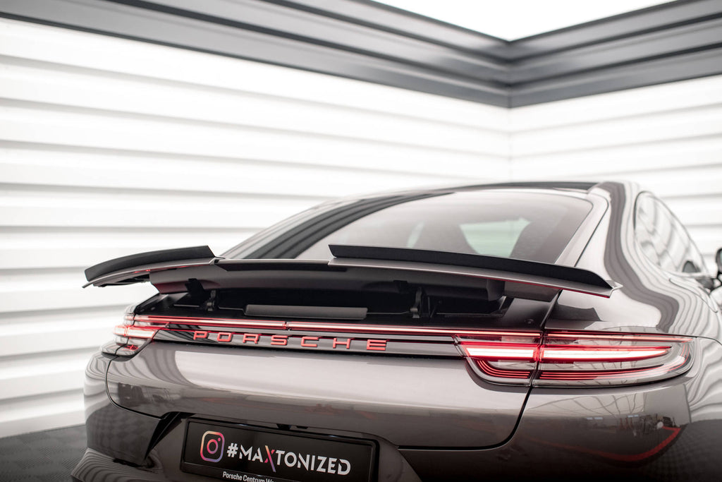 Maxton Design Spoiler CAP passend für Porsche Panamera GTS / Panamera E-Hybrid / Panamera Turbo S E-Hybrid 971 schwarz Hochglanz