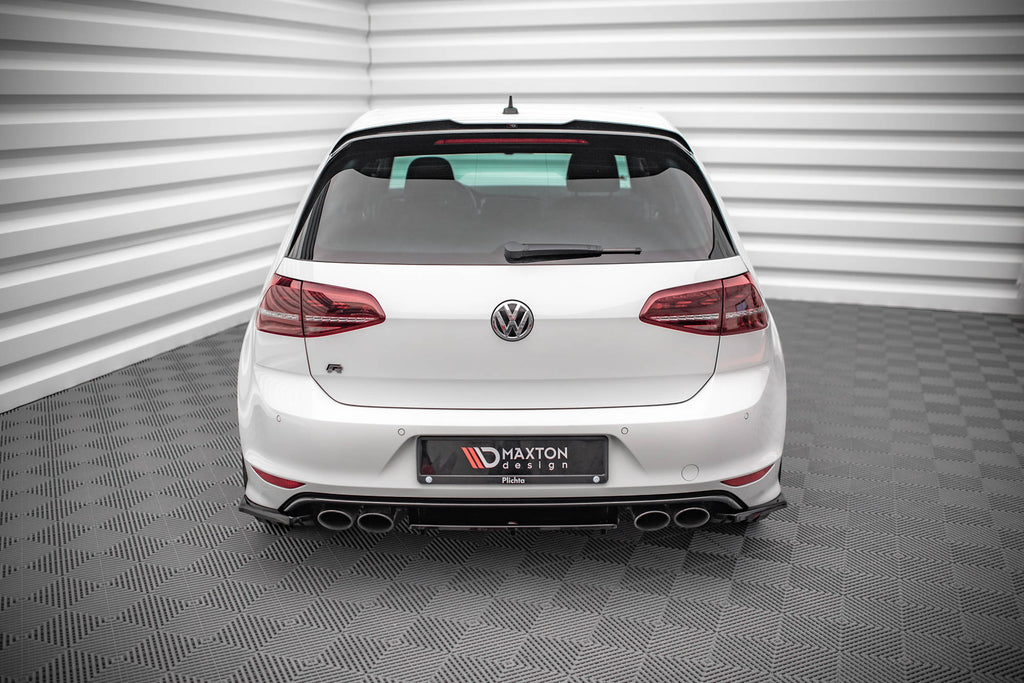Maxton Design Heck Ansatz Flaps Diffusor V.3 passend für VW Golf R Mk7 schwarz Hochglanz