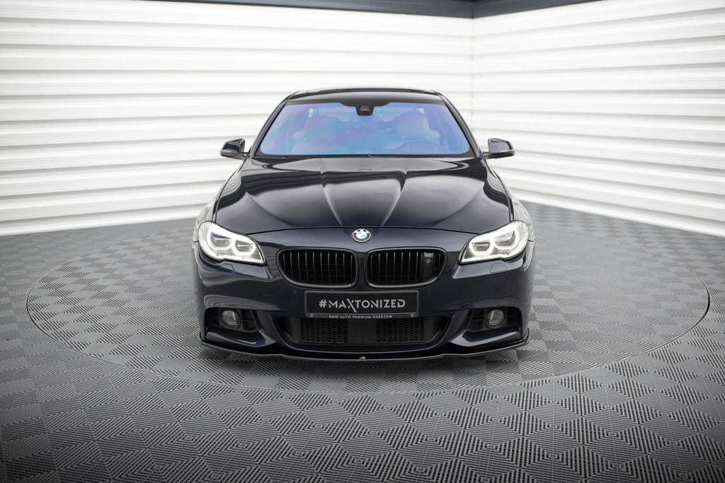 Maxton Design Street+ Spoilerlippe Front Ansatz V.2 passend für BMW 5er M-Paket F10/F11 schwarz Hochglanz