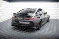 Maxton Design Heck Ansatz Flaps Diffusor V.6 passend für CSL Look (Für heckansatz v.1) BMW M3 Limousine / Touring G80 / G81 schwarz Hochglanz