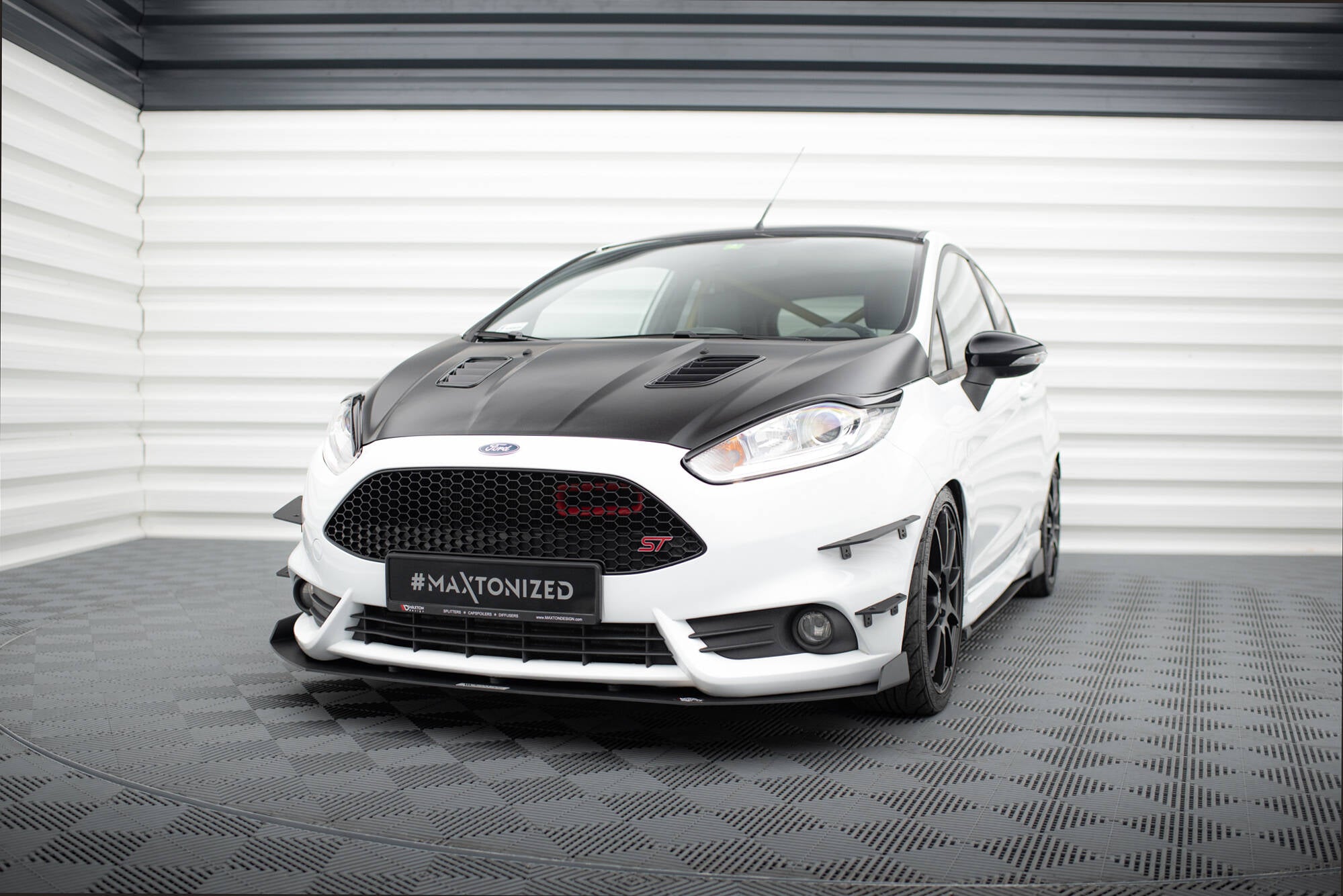 Maxton Design Ailes de pare-chocs avant (Canards) Ford Fiesta 7 ST Mk7 FL für Ford Fiesta ST