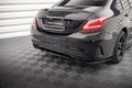 Maxton Design Street+ Mittlerer Diffusor RACE passend für Mercedes-Benz C AMG-Line W205 Facelift schwarz Hochglanz