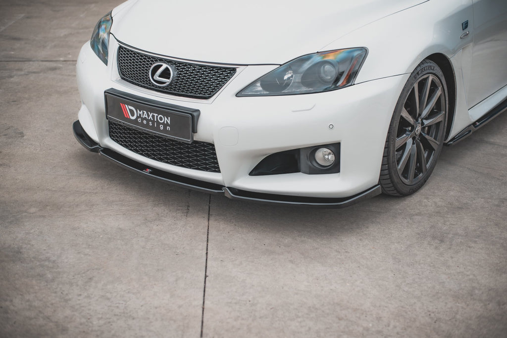 Maxton Design Street+ Spoilerlippe Front Ansatz V.1 passend für Lexus IS F Mk2 schwarz Hochglanz