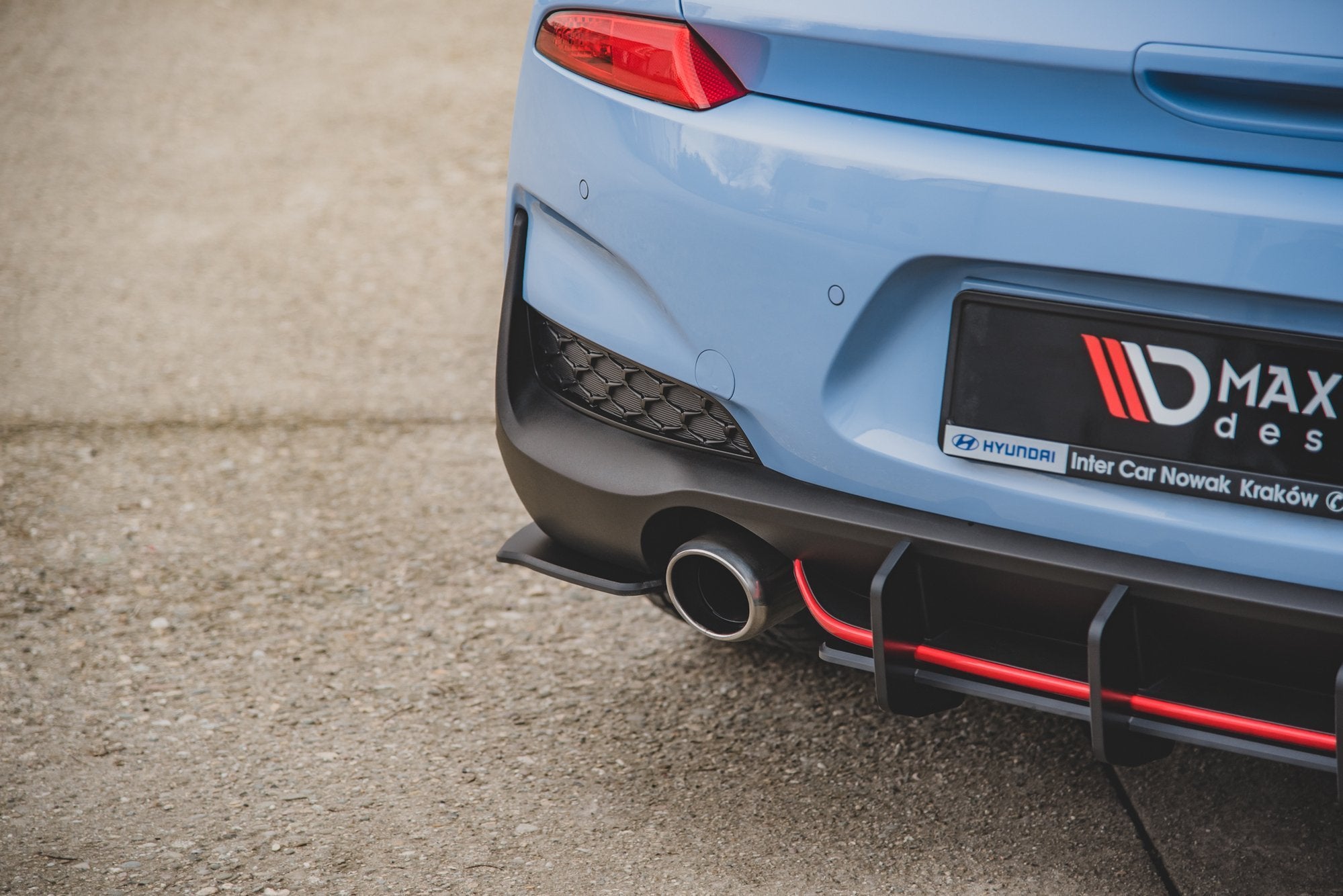 Maxton Design Street Pro Heck Ansatz Flaps Diffusor passend für Hyundai I30 N Mk3 Hatchback