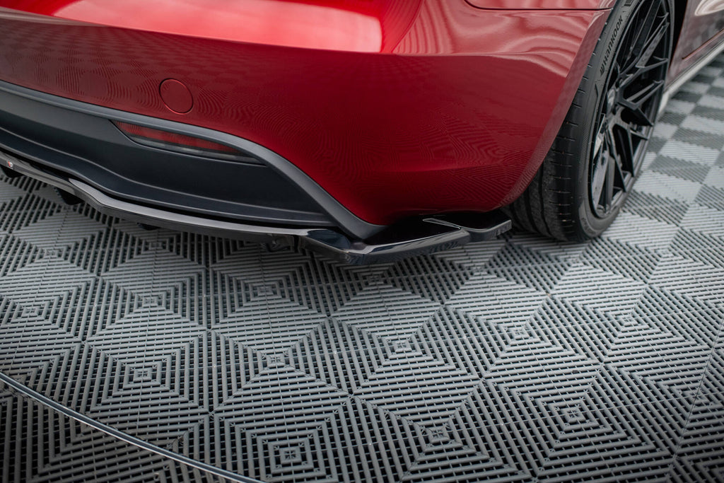 Maxton Design Street+ Mittlerer Diffusor RACE V.2 passend für Tesla Model 3 Project HighlandFacelift schwarz Hochglanz