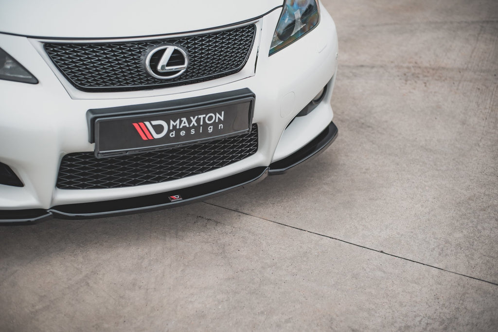 Maxton Design Street+ Spoilerlippe Front Ansatz V.2 passend für Lexus IS F Mk2 schwarz Hochglanz