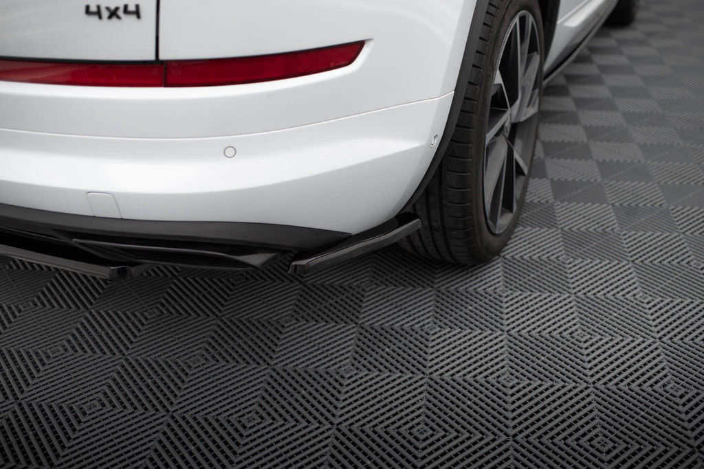 Maxton Design Heck Ansatz Flaps Diffusor passend für Skoda Kodiaq RS Mk1 / Mk1 Facelift schwarz Hochglanz