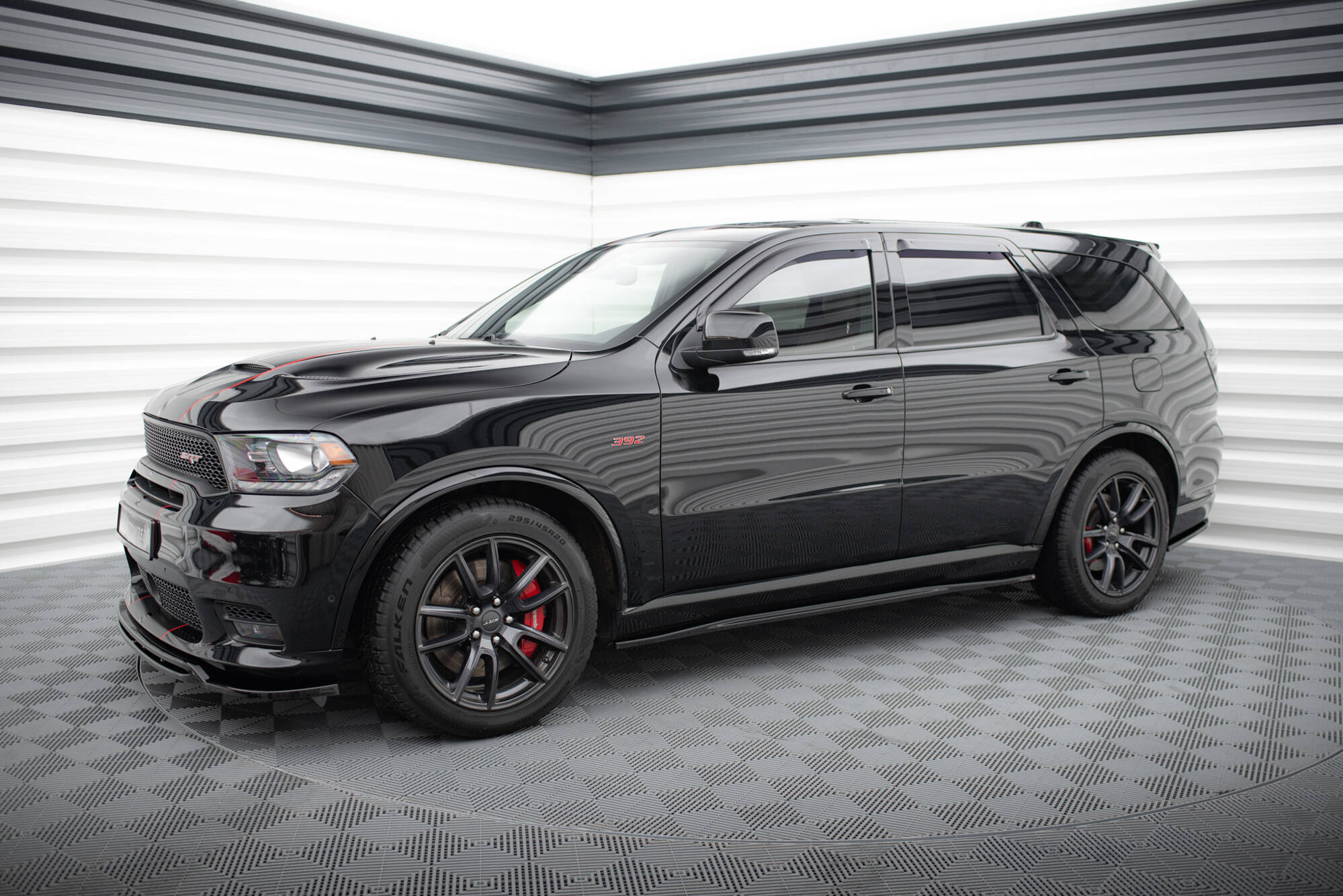 Maxton Design Street+ Seitenschweller Leisten passend für Dodge Durango SRT Mk3 schwarz Hochglanz