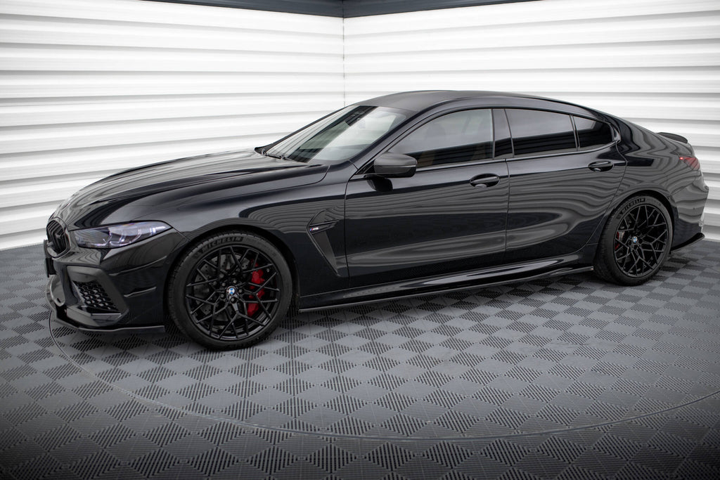 Maxton Design Street+ Seitenschweller Leisten V.2 passend für BMW M8 Gran Coupe F93 / 8 Gran Coupe M-Paket G16 schwarz Hochglanz