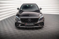 Maxton Design Street+ Spoilerlippe Front Ansatz V.2 passend für Mercedes-Benz C AMG Line Limousine / Coupe / Kombi W205 / C205 / S205 Facelift schwarz Hochglanz