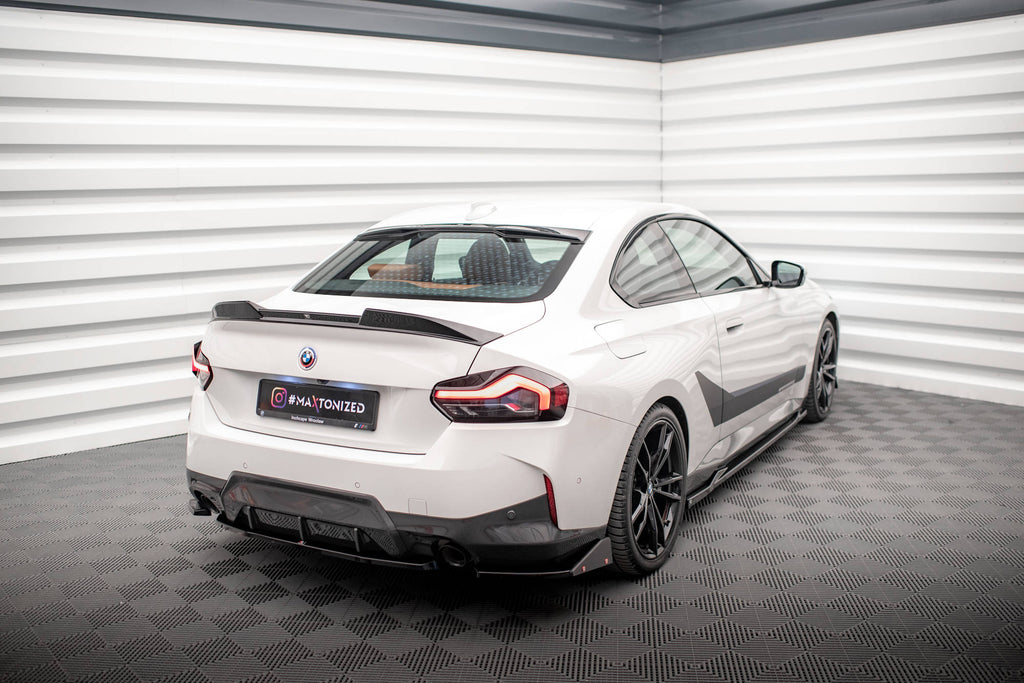 Maxton Design Heck Ansatz Flaps Diffusor V.2 + Flaps passend für BMW 2 Coupe M-Paket G42
