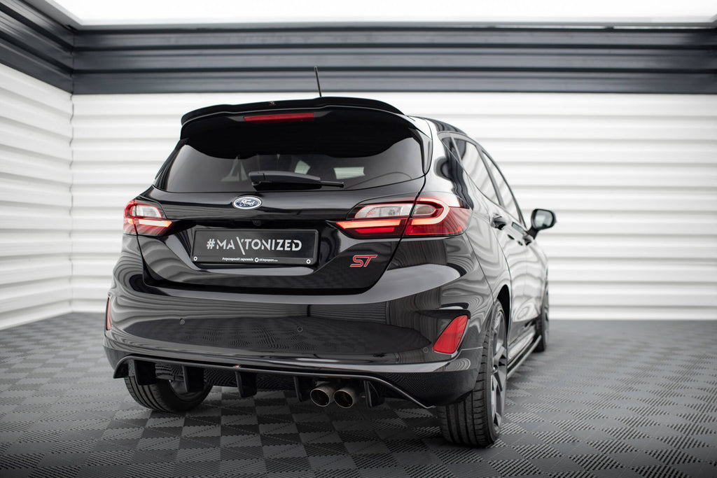 Maxton Design Spoiler CAP V.1 passend für Ford Fiesta Mk8 ST / ST-Line schwarz Hochglanz