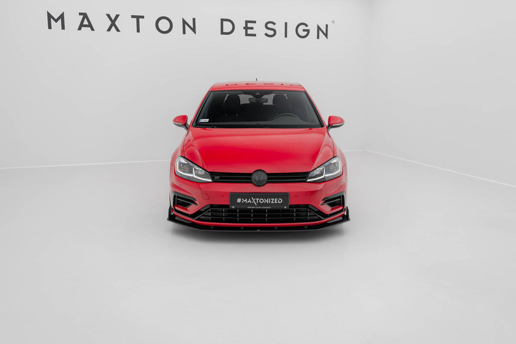 Maxton Design Street Pro Street+ Spoilerlippe Front Ansatz V.2 passend für VW Golf R / R-Line Mk7 Facelift