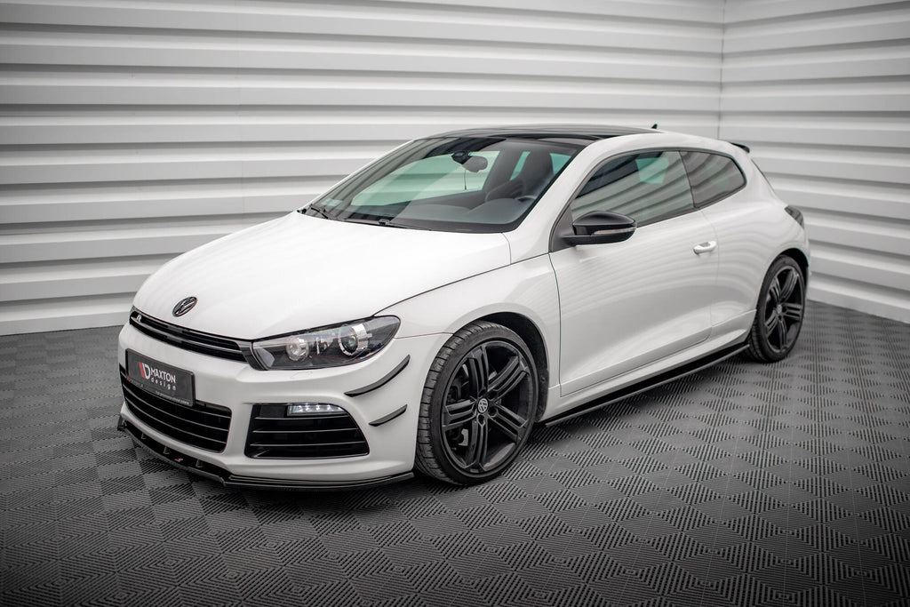 Maxton Design Street+ Seitenschweller Leisten passend für VW Scirocco R Mk3 / Mk3 Facelift schwarz Hochglanz