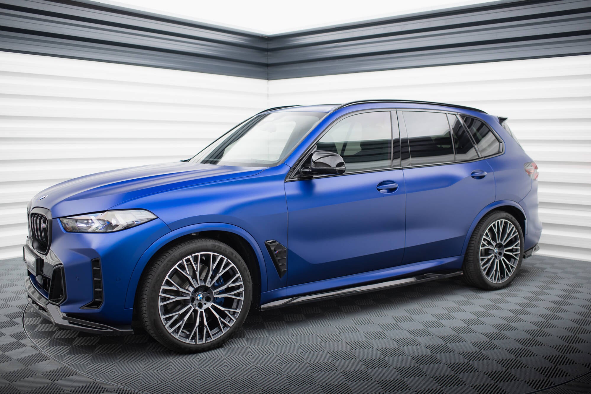 Maxton Design Street+ Seitenschweller Leisten passend für V.1 passend für BMW X5 M-Paket G05 Facelift schwarz Hochglanz