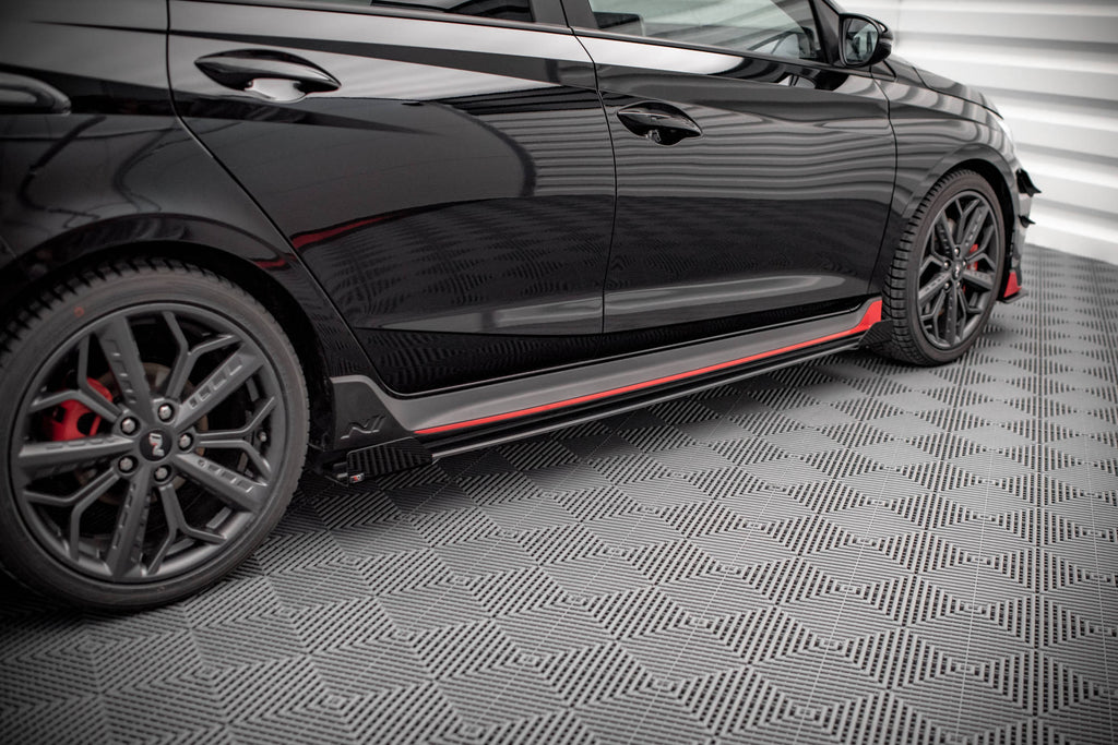 Maxton Design Seitenschweller Flaps passend für Hyundai I20 N Mk3 schwarz Hochglanz
