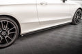 Maxton Design Street+ Seitenschweller Leisten passend für Mercedes-Benz C Coupe AMG-Line C205 Facelift schwarz Hochglanz
