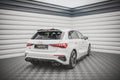 Maxton Design Heck Ansatz Flaps Diffusor V.2 passend für Audi S3 / A3 S-Line Sportback 8Y schwarz Hochglanz