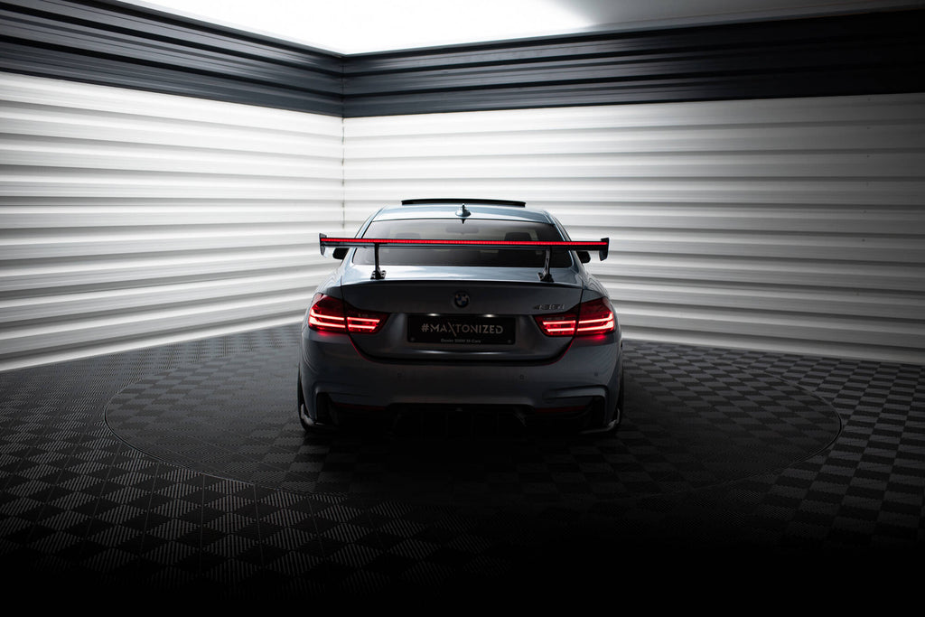 Maxton Design Carbon Spoiler With Internal Brackets Uprights + LED BMW 4er F32 / 4 F32 M-Paket Coupe für BMW 4er Coupe