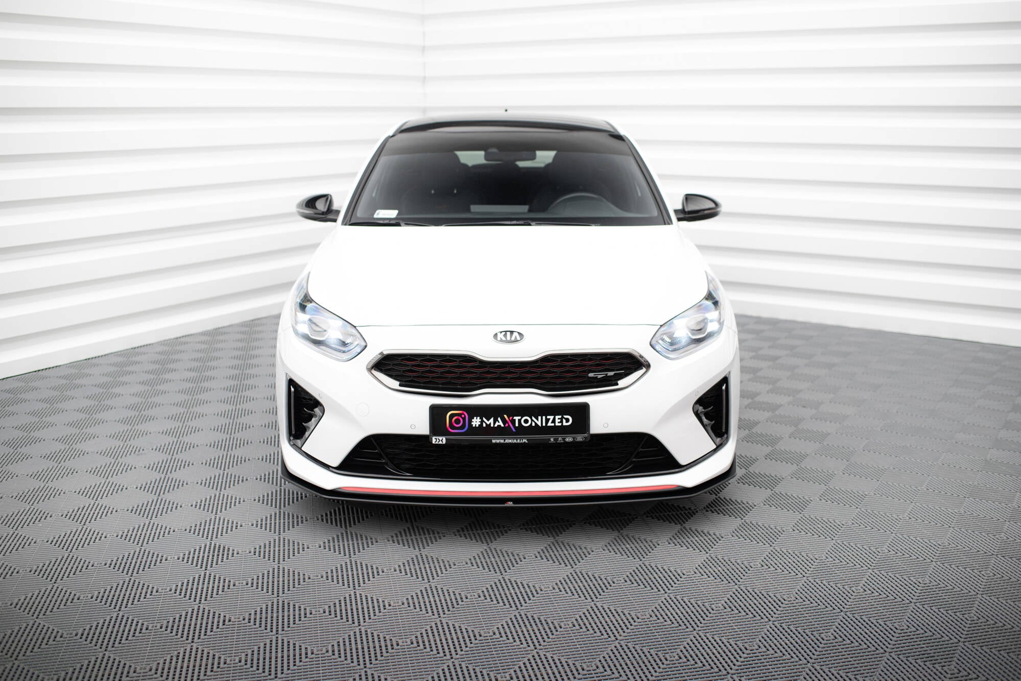 Maxton Design Street Pro Street+ Spoilerlippe Front Ansatz passend für Kia Ceed GT Mk3 / Proceed Mk1