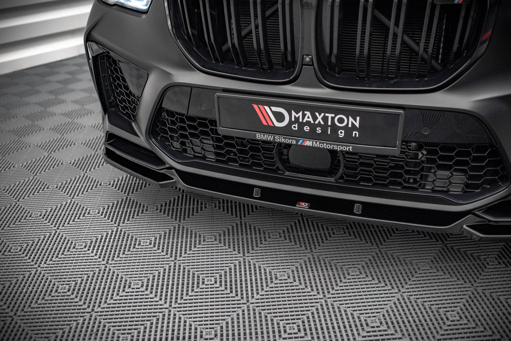 Maxton Design Street+ Spoilerlippe Front Ansatz V.2 passend für BMW X5M F95 schwarz Hochglanz