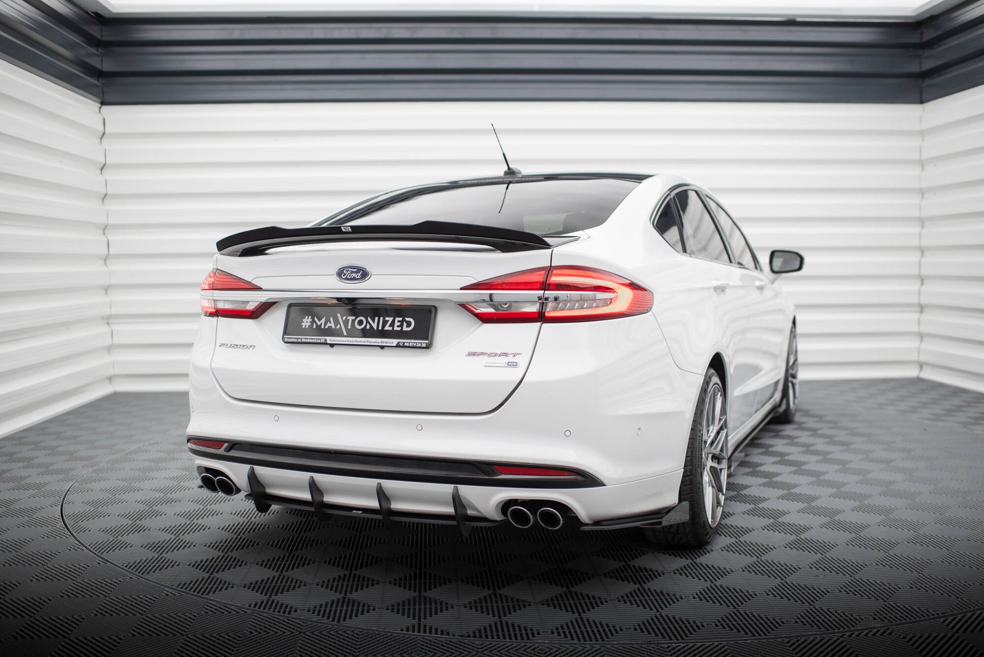 Maxton Design Street Pro Heckschürze passend für Ford Mondeo Sport Mk5 Facelift / Fusion Sport Mk2 Facelift
