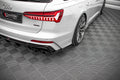 Maxton Design Heck Ansatz Flaps Diffusor passend für Audi A6 S-Line / S6 C8 / C8 Facelift schwarz Hochglanz