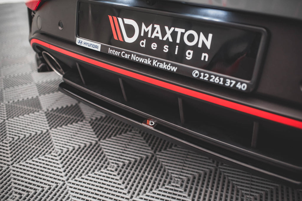 Maxton Design Heckansatz Hyundai I30 N Hatchback Mk3 Facelift schwarz Hochglanz für Hyundai I30 N MK3 Facelift