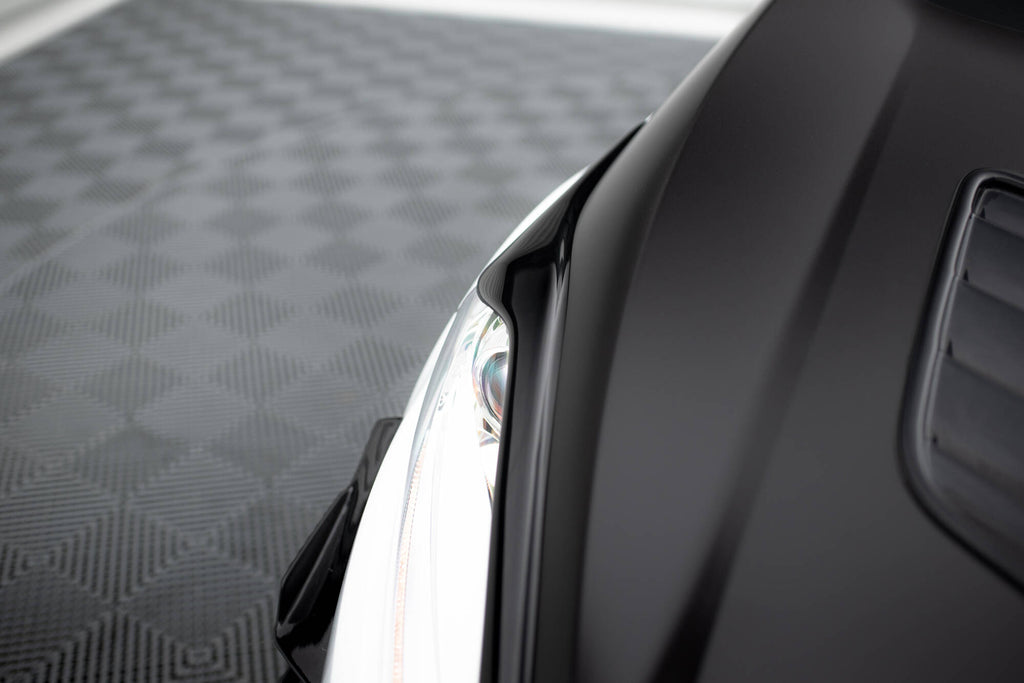 Maxton Design Scheinwerfer Blenden Böser Blick V.2 passend für Ford Fiesta ST / ST-Line / Standard Mk7 FL schwarz Hochglanz