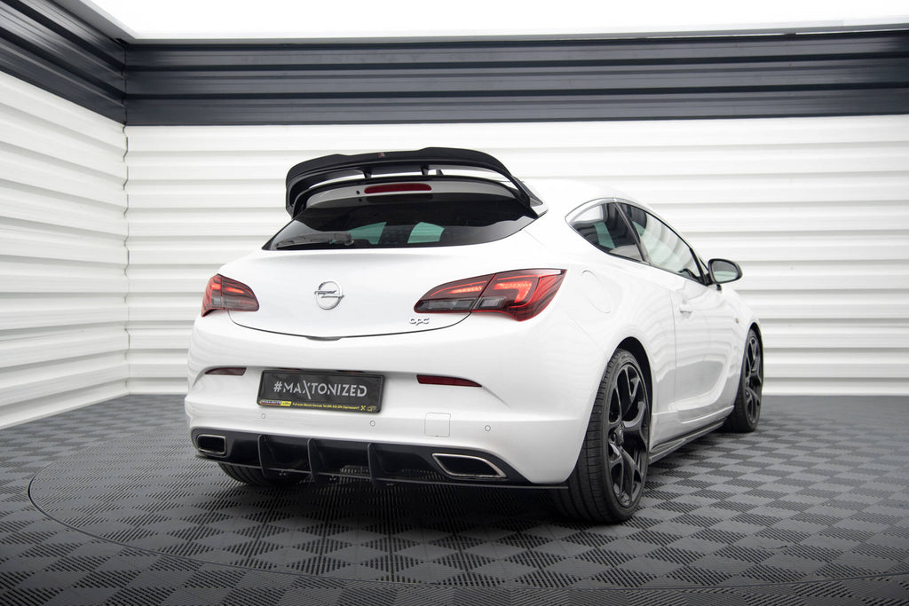 Maxton Design Spoiler CAP passend für OPEL ASTRA J OPC / VXR schwarz Hochglanz