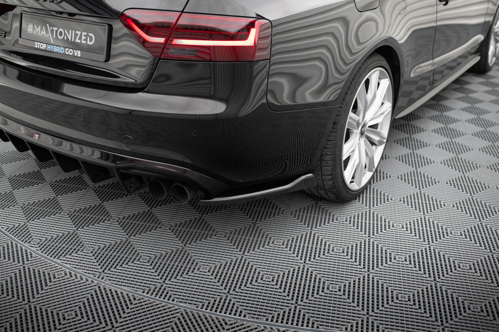 Maxton Design Heck Ansatz Flaps Diffusor V.2 passend für Audi S5 / A5 S-Line Coupe / Cabriolet 8T schwarz Hochglanz