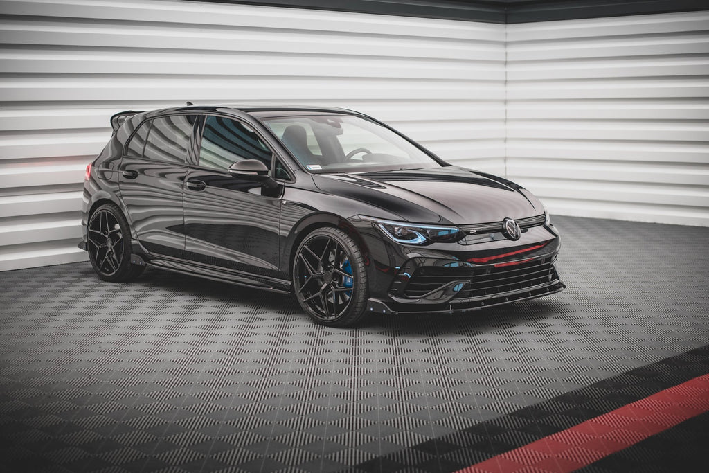Maxton Design Street+ Seitenschweller Leisten V.2 passend für + Flaps passend für VW Golf R Hatchback Mk8 Facelift