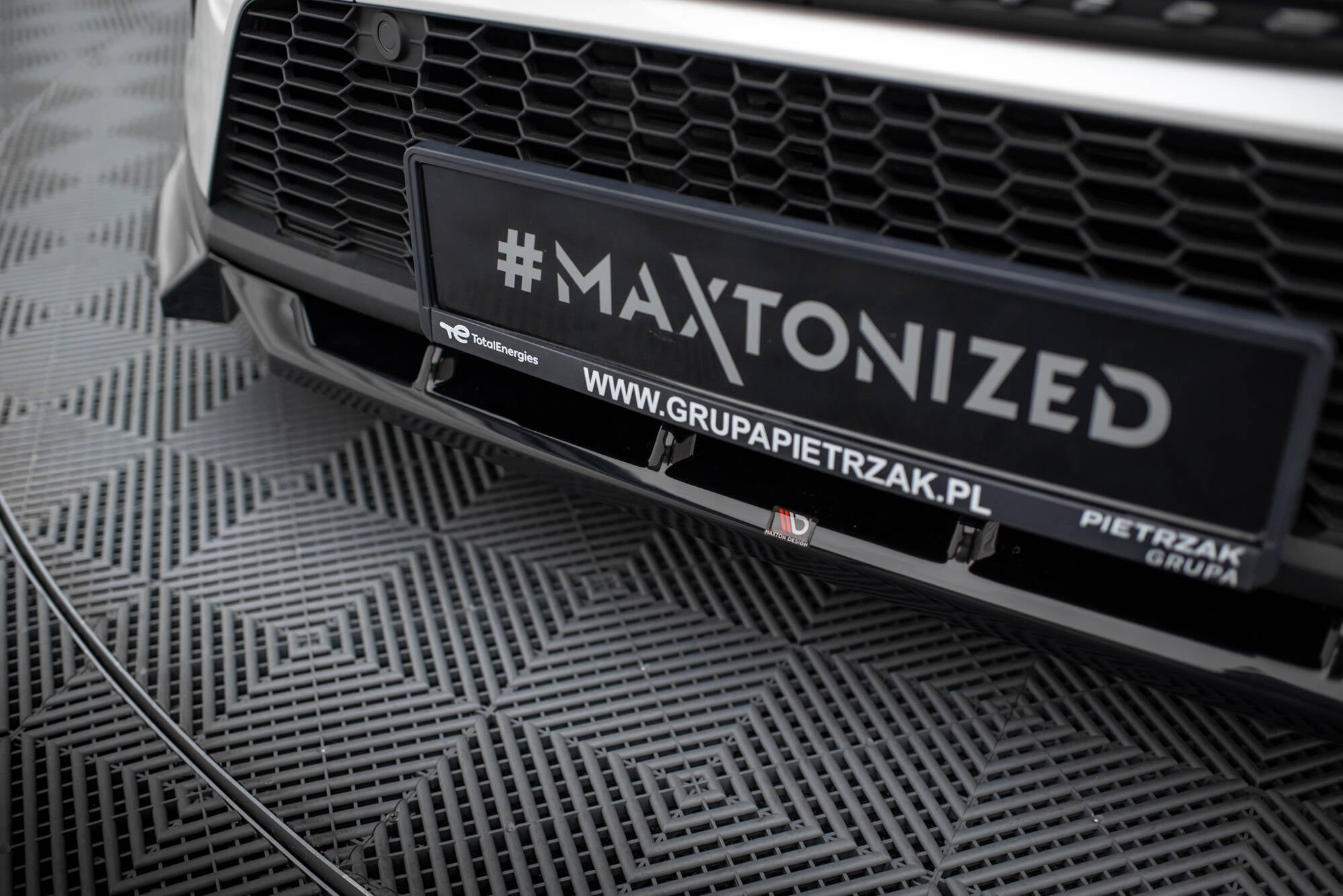 Maxton Design Street+ Spoilerlippe Front Ansatz passend für Peugeot 408 Mk1 schwarz Hochglanz