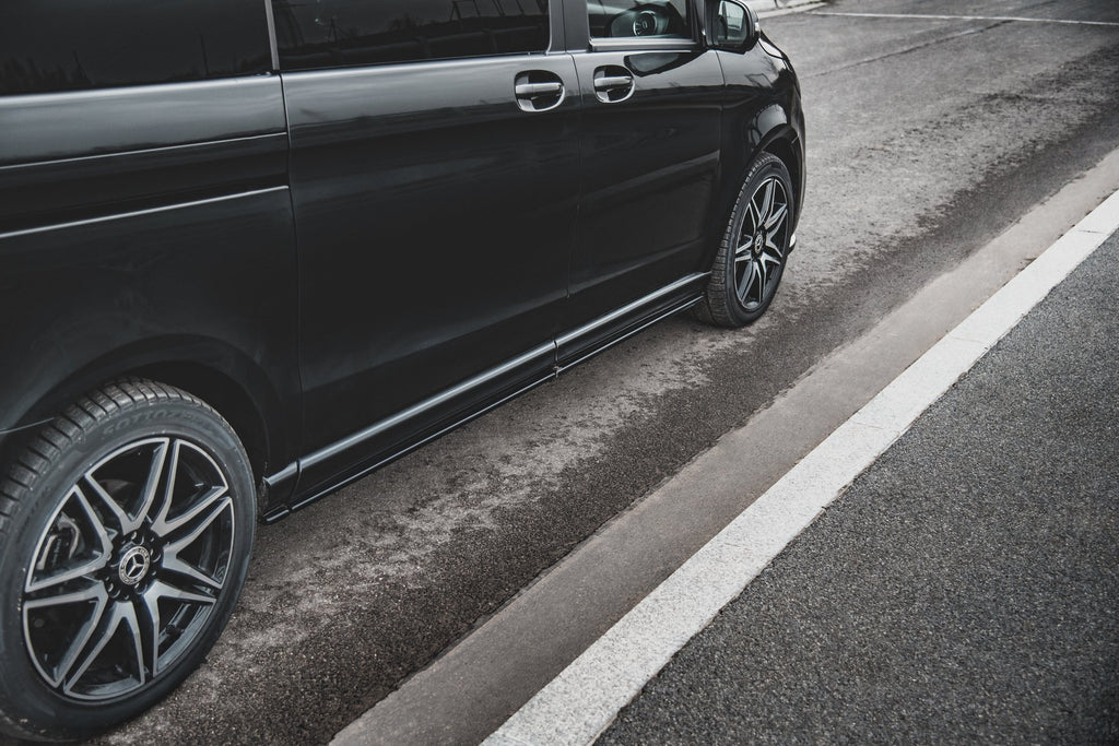 Maxton Design Street+ Seitenschweller Leisten passend für Mercedes-Benz V-Klasse Long AMG-Line W447 schwarz Hochglanz
