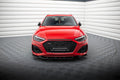 Maxton Design Street+ Spoilerlippe Front Ansatz V.2 passend für Audi RS4 B9 Facelift schwarz Hochglanz