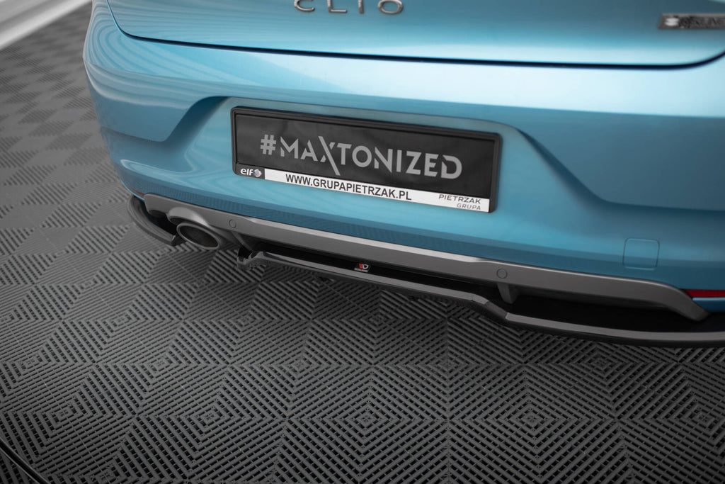 Maxton Design Street+ Mittlerer Diffusor RACE passend für Renault Clio R.S. Line Mk5 schwarz Hochglanz