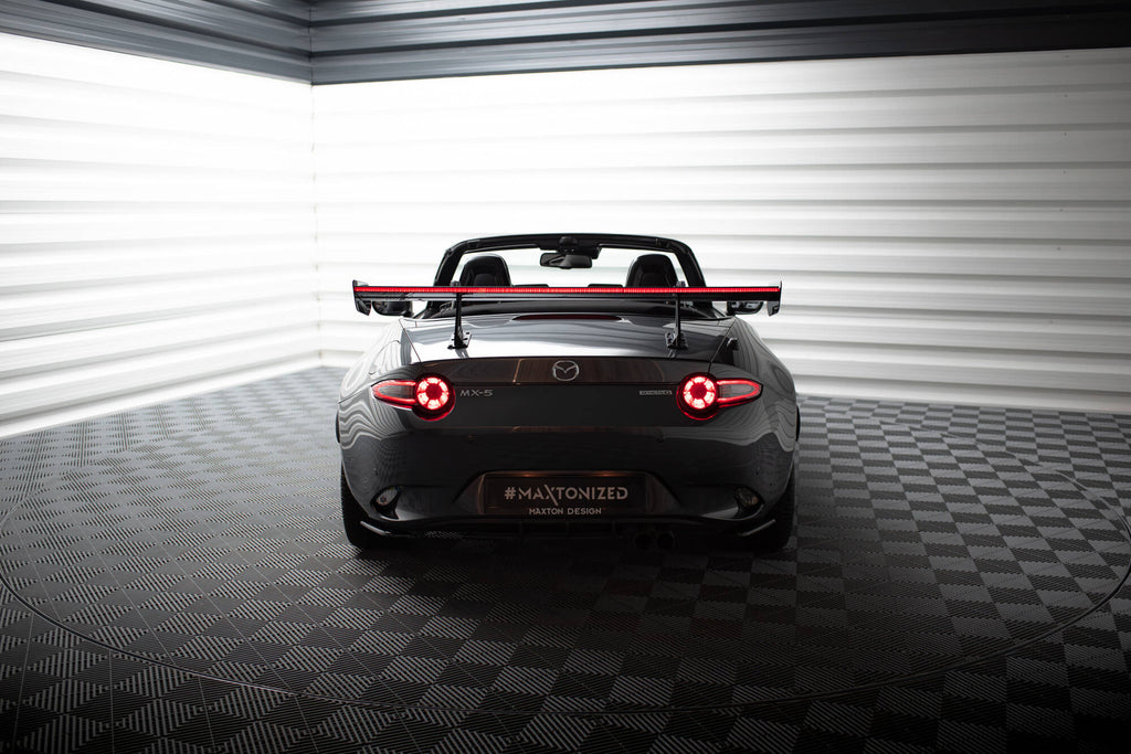 Maxton Design Carbon Spoiler With Upper Swan Mounting + LED Mazda MX-5 ND (Mk4) für Mazda MX-5 Mk4 (ND)