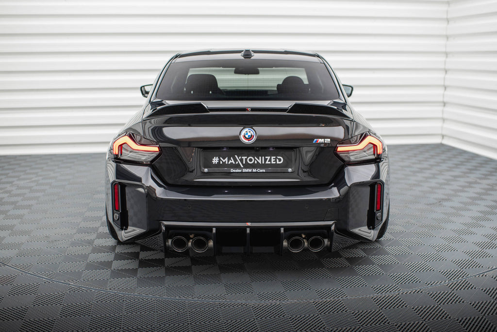 Maxton Design Diffusor Heck Ansatz V.1 passend für BMW M2 G87 schwarz Hochglanz