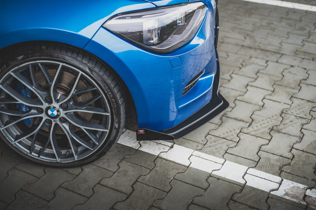 Maxton Design Street Pro Street+ Spoilerlippe Front Ansatz passend für + Flaps passend für BMW M135i F20 schwarz Hochglanz