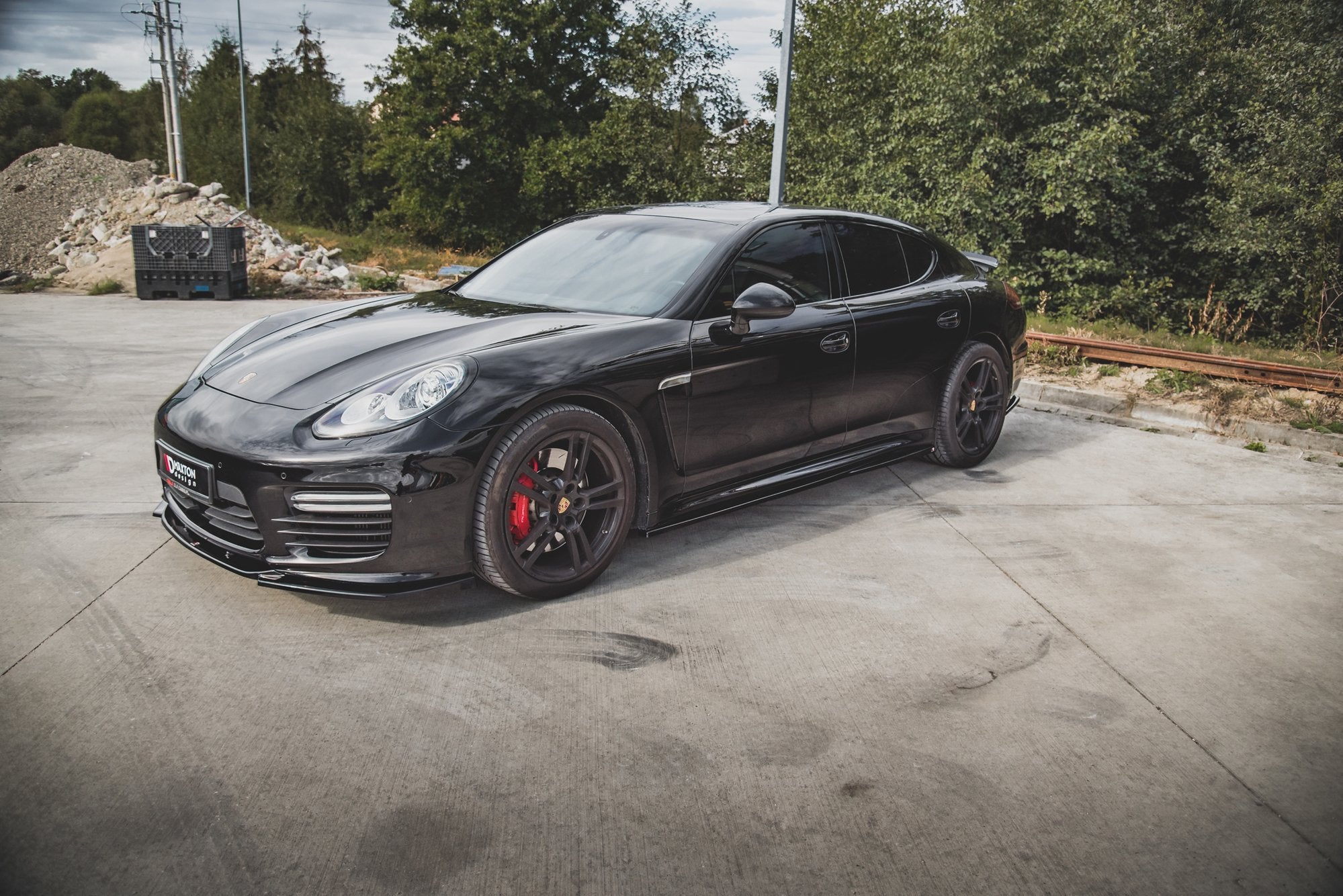 Maxton Design Street+ Seitenschweller Leisten passend für V.1 passend für Porsche Panamera Turbo 970 Facelift schwarz Hochglanz