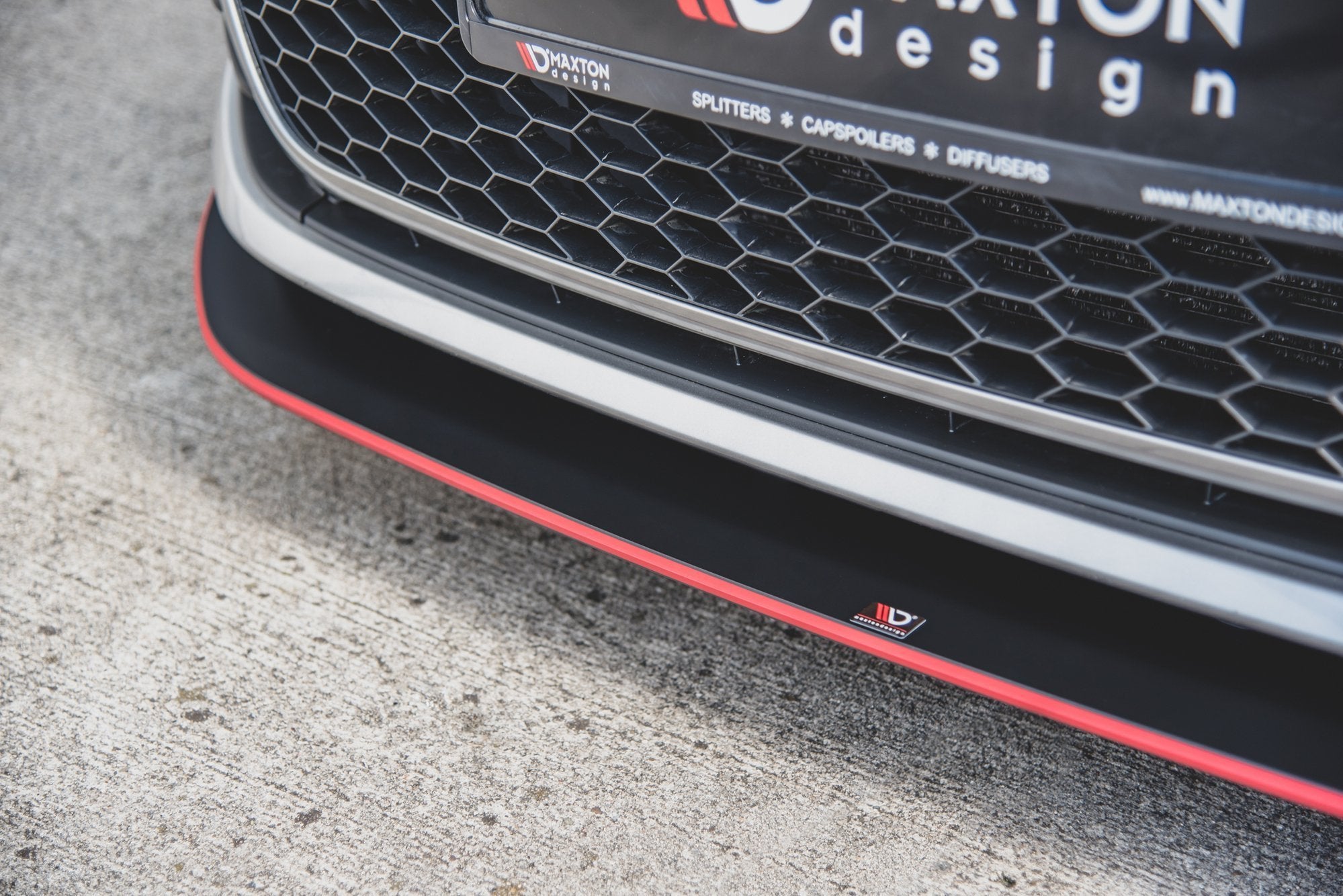 Maxton Design Racing Street+ Spoilerlippe Front Ansatz passend für VW Golf 7 GTI
