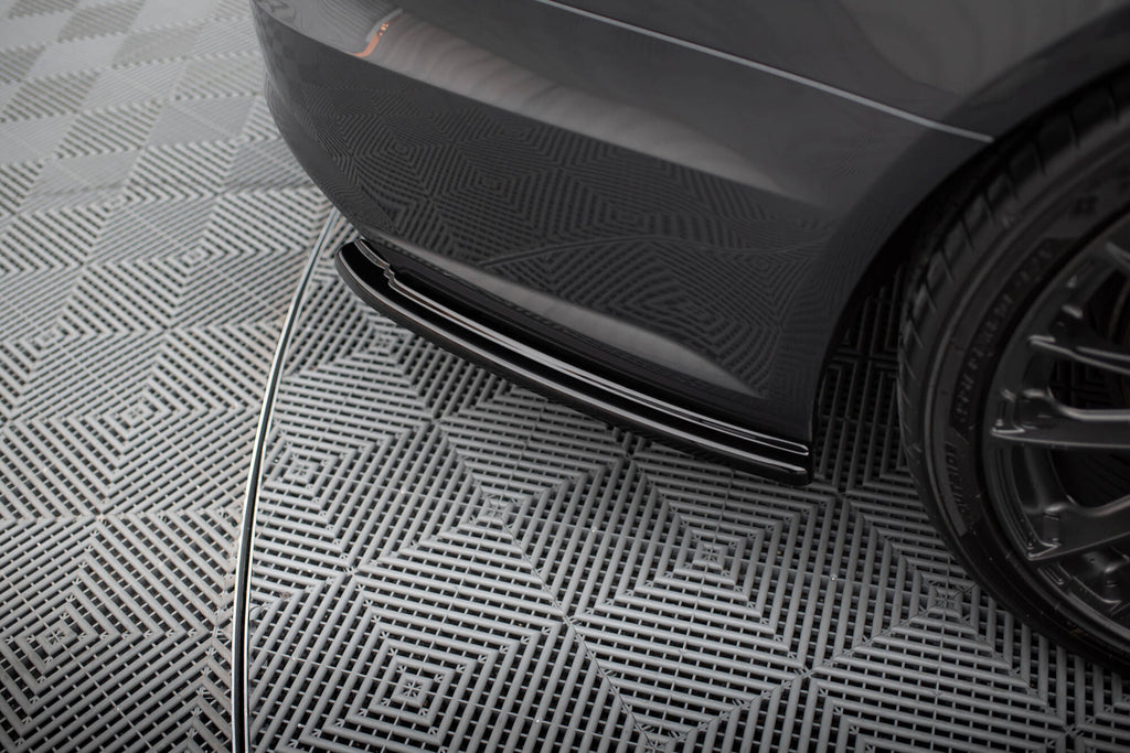 Maxton Design Heck Ansatz Flaps Diffusor V.1 passend für Audi A6 / A6 C7 S-line/ S6 C7 Facelift schwarz Hochglanz