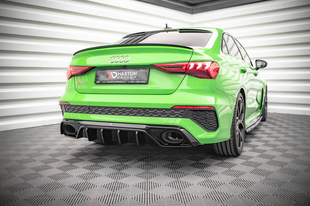 Maxton Design Diffusor Heck Ansatz passend für Audi RS3 8Y schwarz Hochglanz