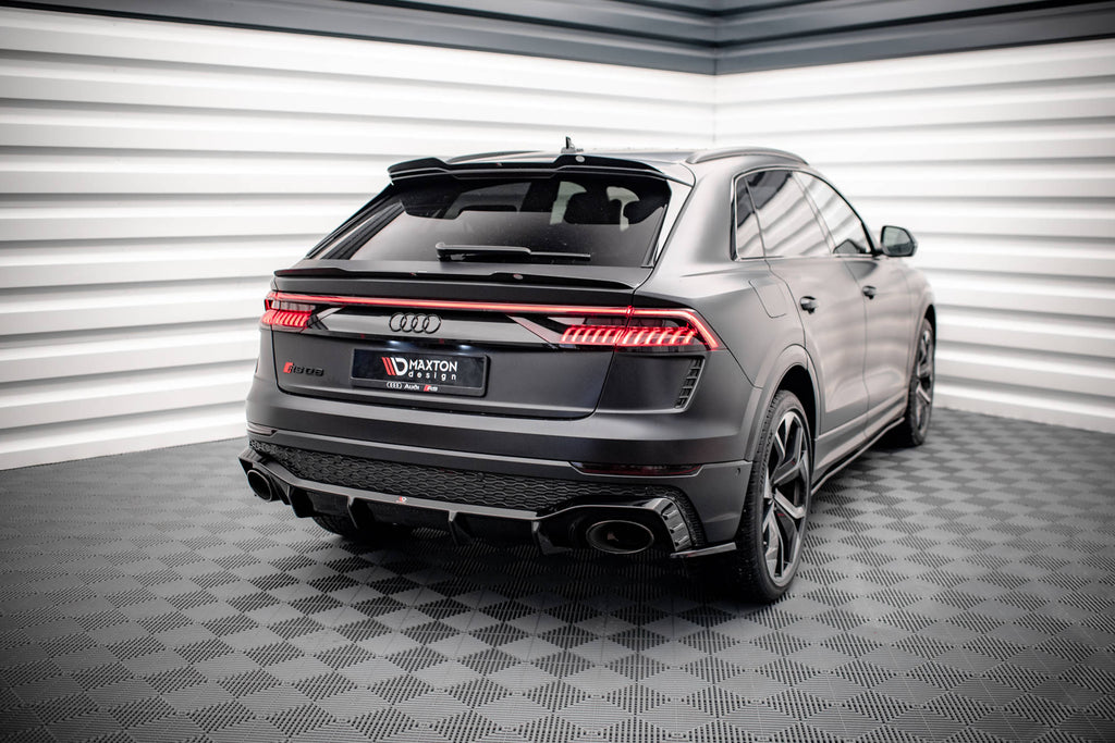 Maxton Design Heck Ansatz Flaps Diffusor V.2 passend für Audi RSQ8 Mk1 schwarz Hochglanz