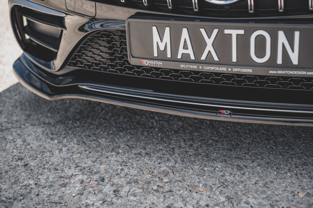 Maxton Design Street+ Spoilerlippe Front Ansatz V.3 passend für Mercedes-AMG CLS 53 C257 schwarz Hochglanz