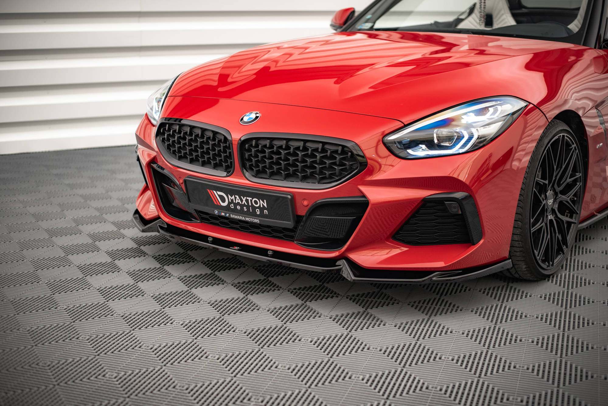 Maxton Design Street+ Spoilerlippe Front Ansatz V.1 passend für BMW Z4 M40i / M-Paket G29 schwarz Hochglanz
