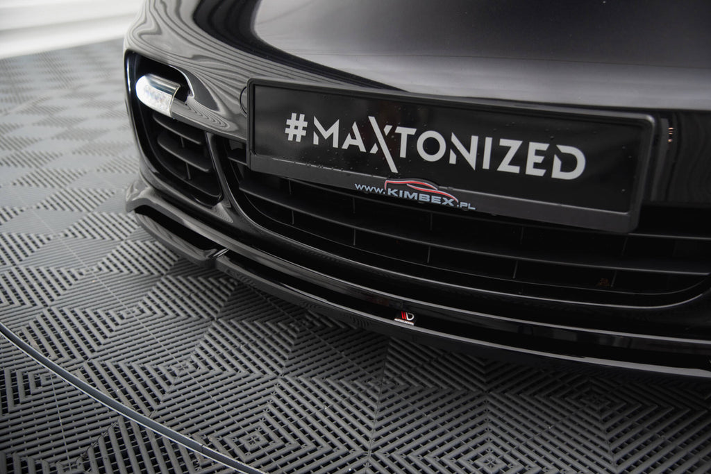 Maxton Design Street+ Spoilerlippe Front Ansatz passend für Porsche 911 Turbo 997 schwarz Hochglanz